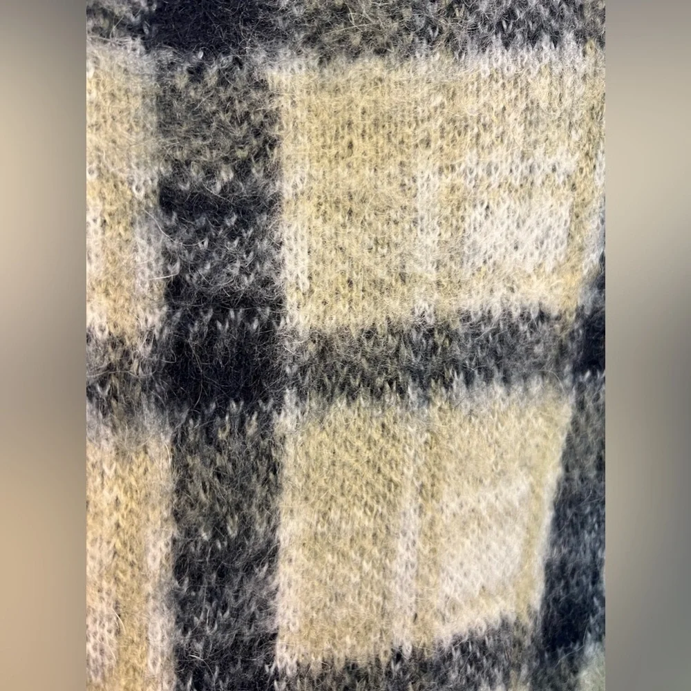 Tory Burch Brushed Plaid Cardigan - Picture 5 of 9